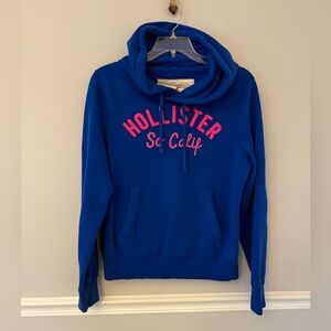 Hollister blue and pink California hoodie sweatshirt. XL